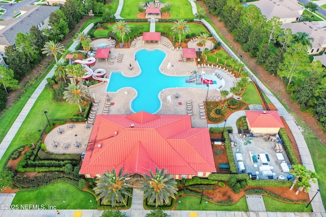1601 Majestic View Ln, Fleming Island, FL 32003 - drone / aerial view of a pool area