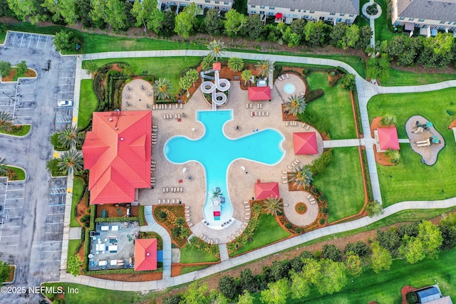 1601 Majestic View Ln, Fleming Island, FL 32003 - drone / aerial view of a pool