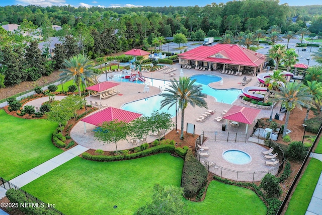 1601 Majestic View Ln, Fleming Island, FL 32003 - drone / aerial view of a pool