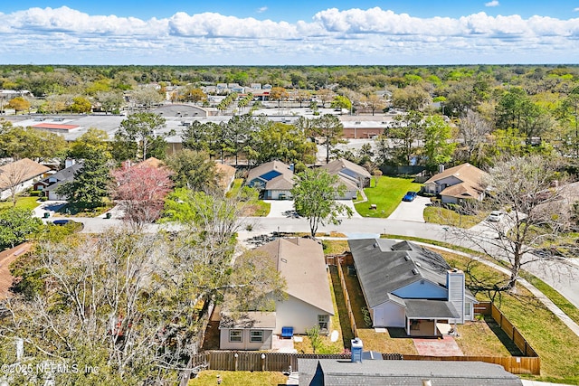 bird's eye view with a residential view