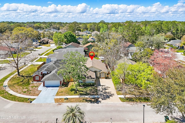 birds eye view of property featuring a residential view