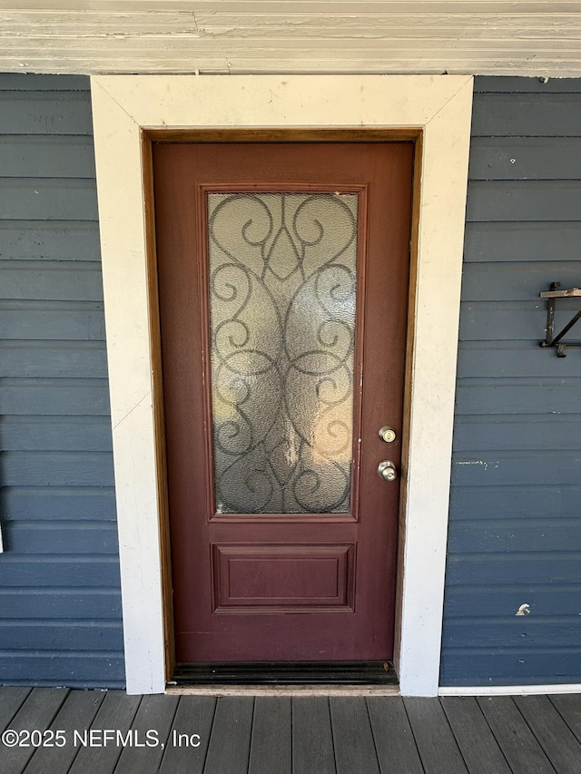 view of doorway to property