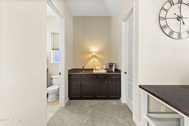 bathroom featuring a sink and toilet