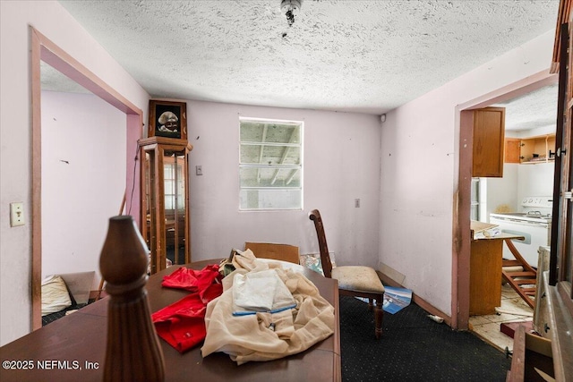 bedroom featuring a textured ceiling