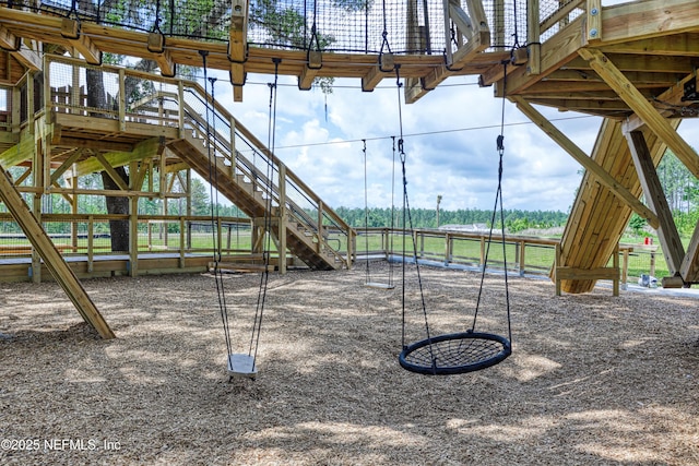 view of playground featuring stairs