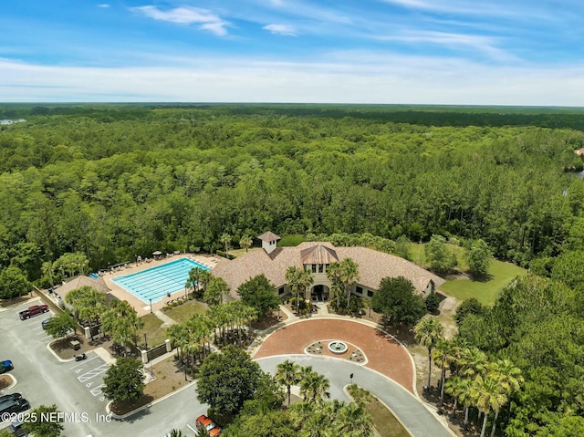 163 Medio Dr, Saint Augustine, FL 32095 - drone / aerial view featuring a forest view