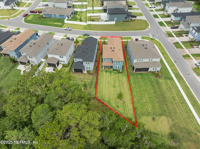 birds eye view of property featuring a residential view