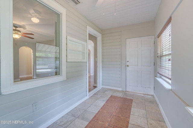 4059 College St, Jacksonville, FL 32205 - unfurnished sunroom with arched walkways and visible vents