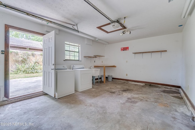 4059 College St, Jacksonville, FL 32205 - garage with a garage door opener and independent washer and dryer