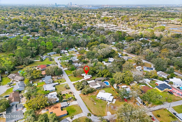 aerial view featuring a residential view