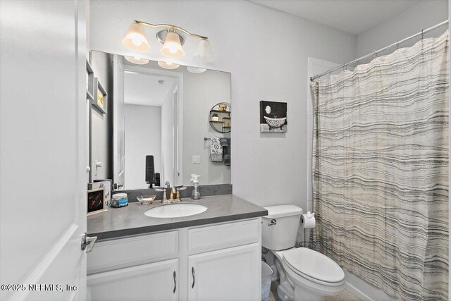 116 Clarendon Rd, Saint Johns, FL 32259 - full bath featuring toilet, vanity, and a shower with curtain