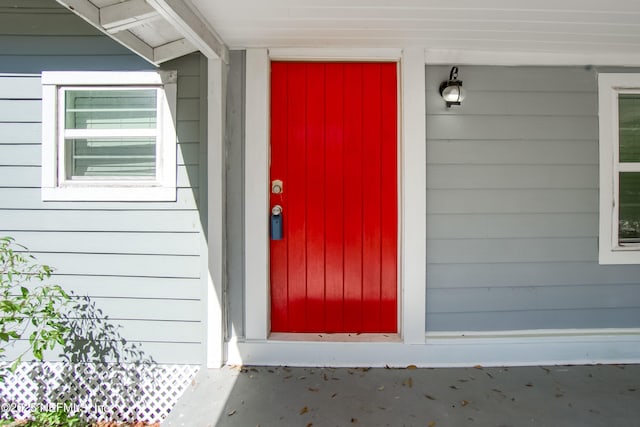 view of doorway to property