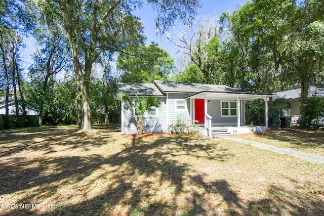 view of front of property with a porch