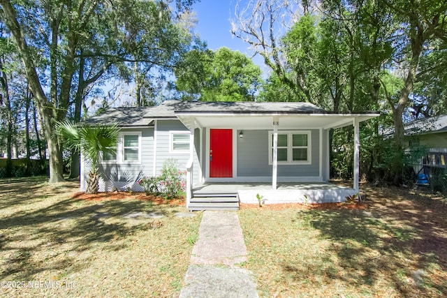 bungalow-style house with covered porch