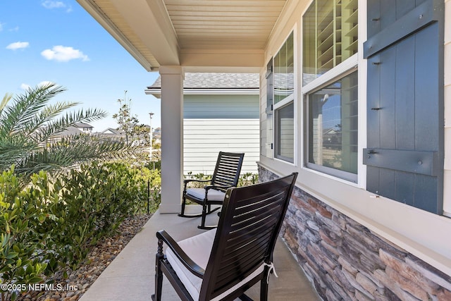 view of patio / terrace featuring covered porch