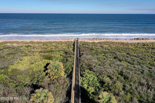 water view featuring a beach view