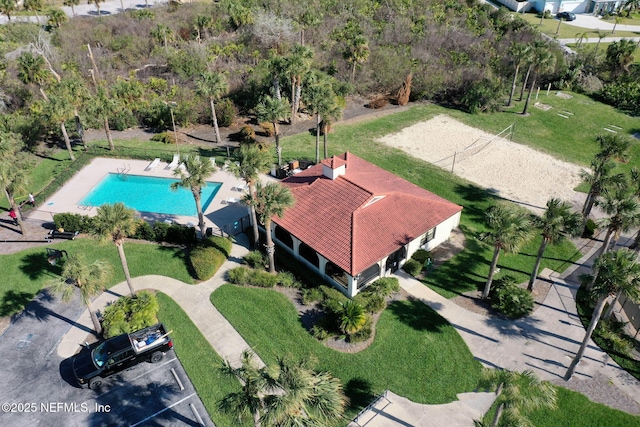 birds eye view of property