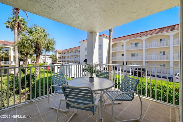 balcony with a residential view