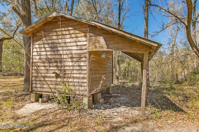 view of shed