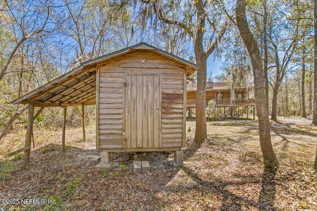 view of shed