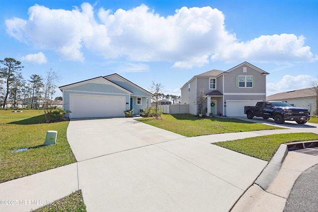 192 Logrono Ct, Saint Augustine, FL 32084 - traditional-style house featuring concrete driveway, a front lawn, and fence