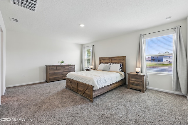 192 Logrono Ct, Saint Augustine, FL 32084 - carpeted bedroom featuring visible vents, a textured ceiling, and baseboards