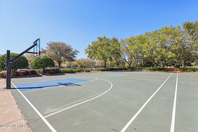 view of basketball court with community basketball court