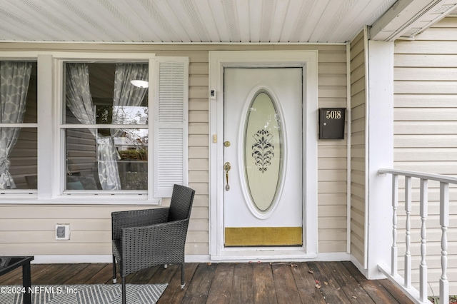 view of doorway to property