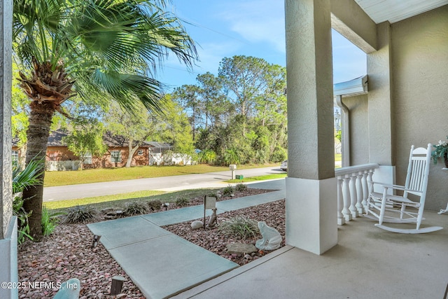 view of patio with a porch