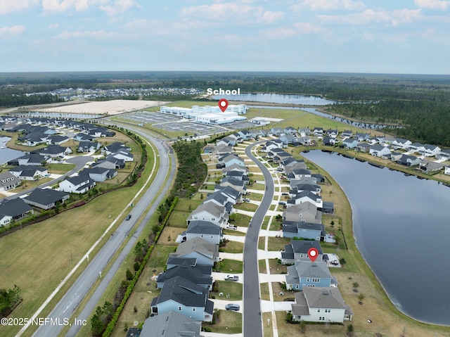 54 Ness Cir, Saint Augustine, FL 32095 - bird's eye view featuring a residential view and a water view