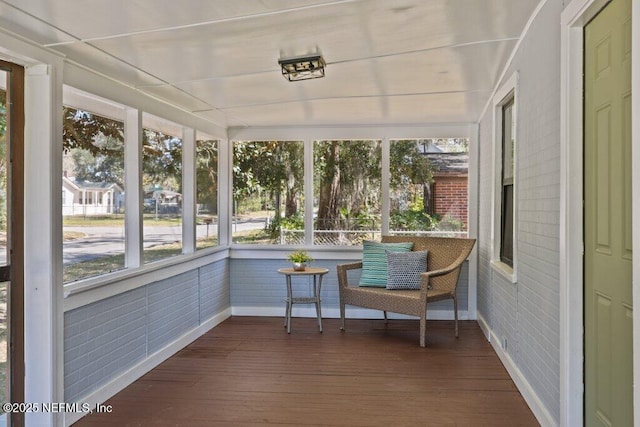 unfurnished sunroom with a wealth of natural light