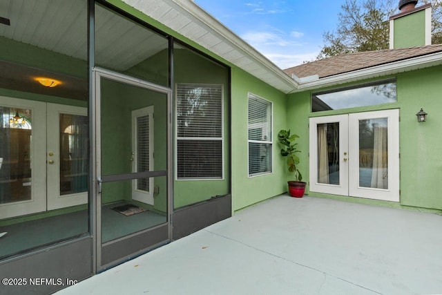 view of patio with french doors