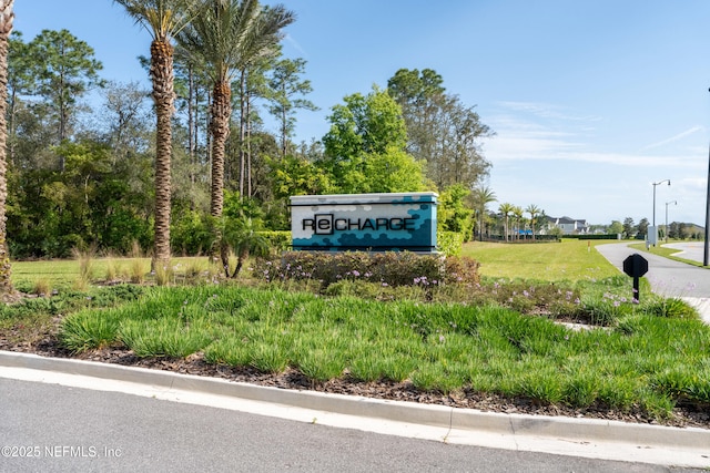 view of community sign