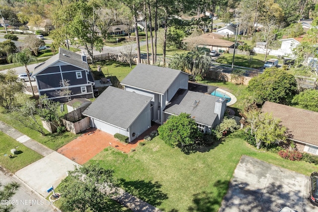 bird's eye view featuring a residential view