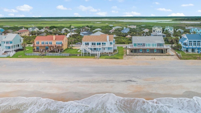 drone / aerial view with a residential view