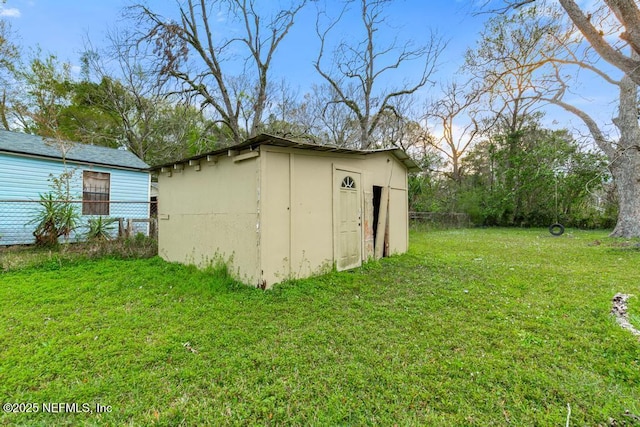 view of shed