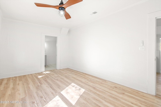 80 Anderson St, Saint Augustine, FL 32084 - unfurnished room featuring baseboards, wood finished floors, a ceiling fan, and ornamental molding