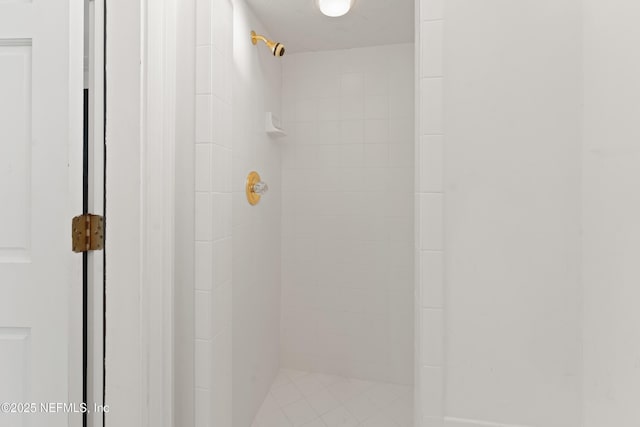 full bathroom with a tile shower