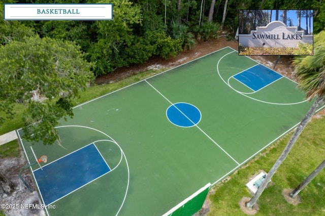 view of basketball court featuring community basketball court