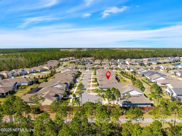 bird's eye view featuring a residential view