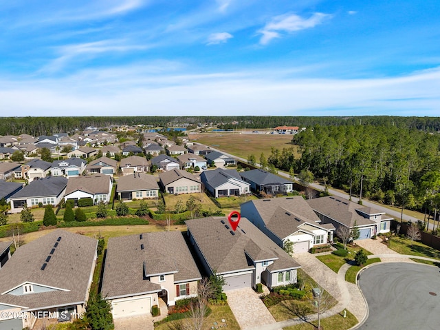 aerial view featuring a residential view