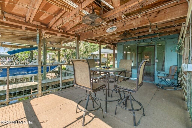 view of patio with outdoor dining space