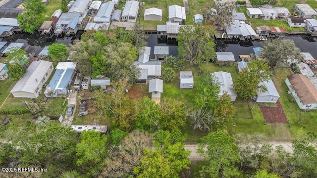 aerial view with a residential view