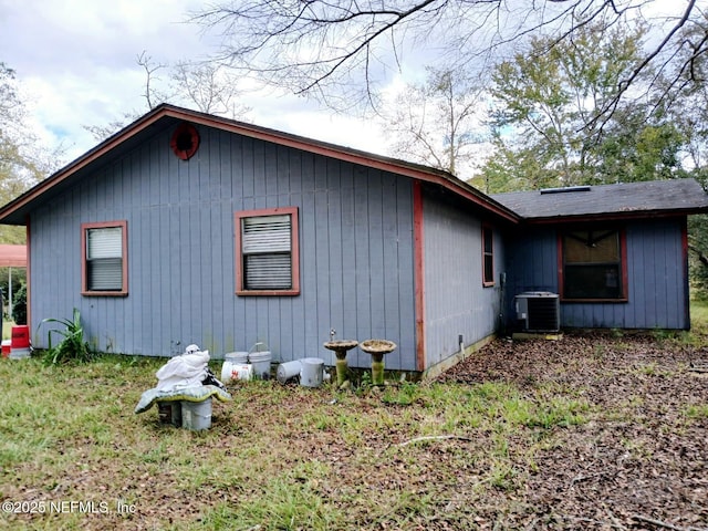 view of property exterior with cooling unit