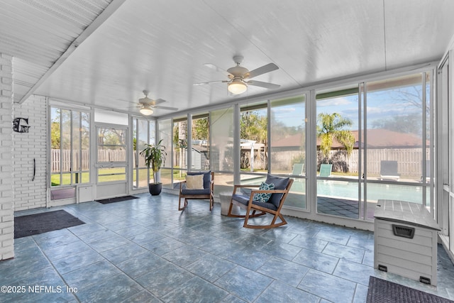 view of sunroom