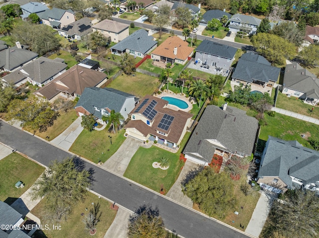 drone / aerial view featuring a residential view