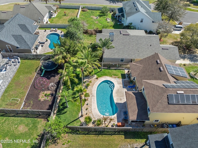 aerial view featuring a residential view