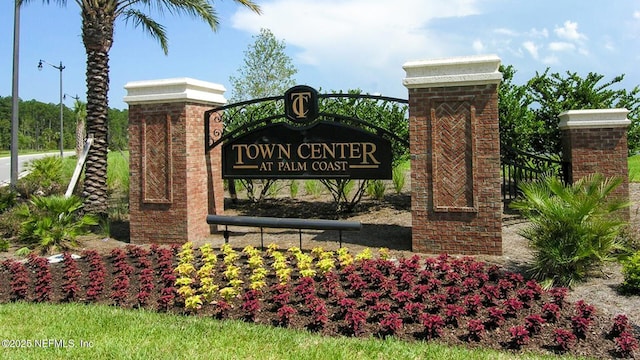 view of community sign