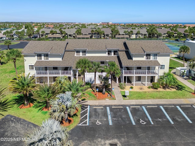 drone / aerial view with a residential view