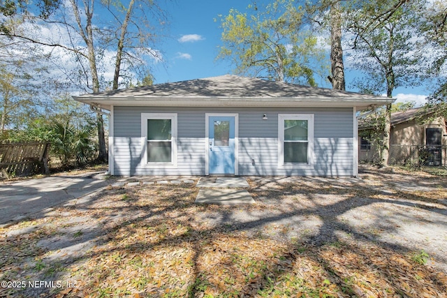 rear view of property with fence